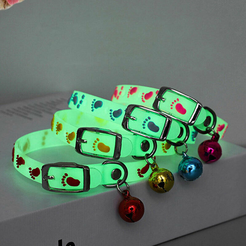 Radium Belt Pet Cat Collar With Bell Puppy Neck Strap Soft For Dog Collars Cat Belt - Cat Belt