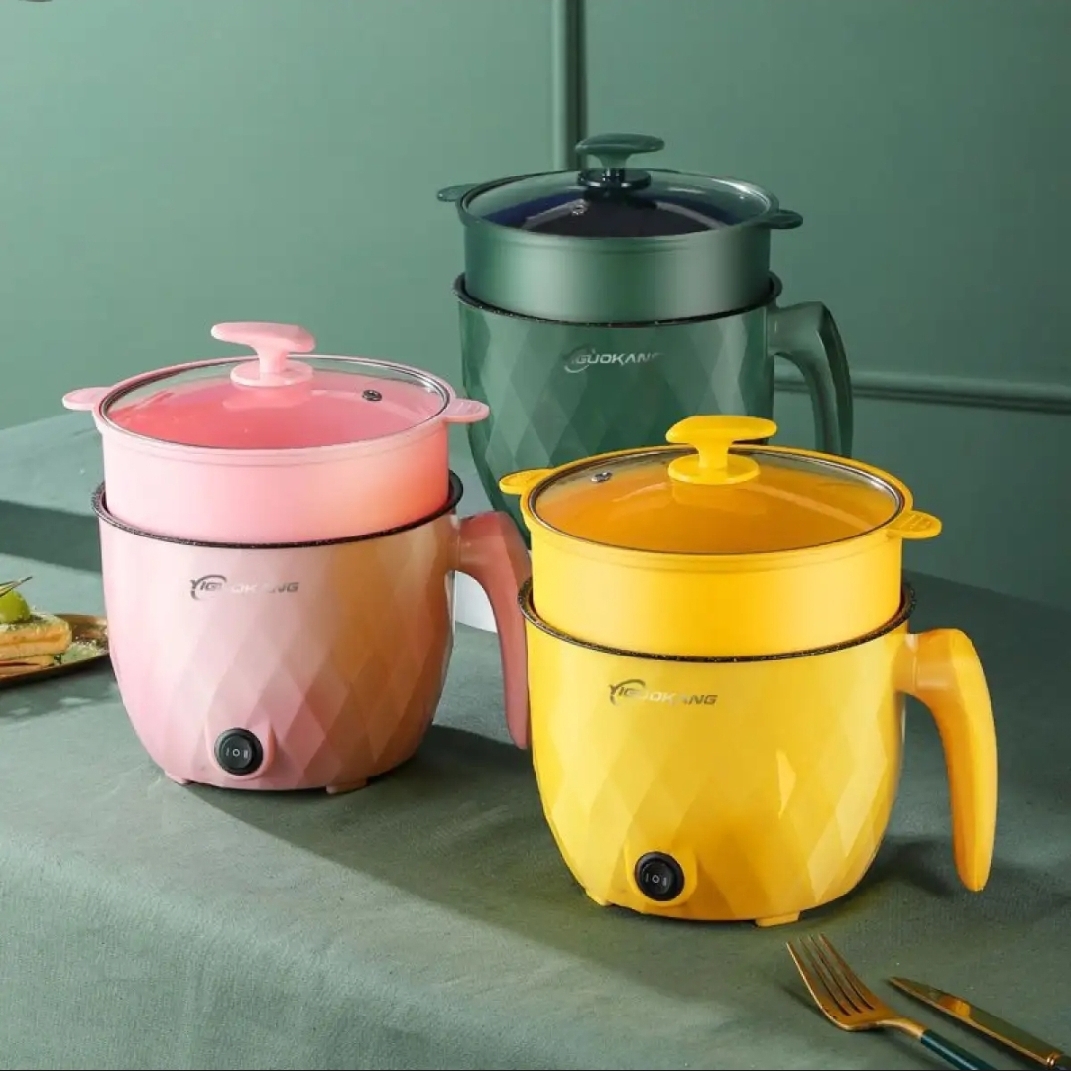 Mini multi function double layer non stick Cooker 1.8 L - Multicolor