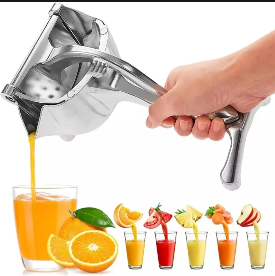 (Steel juice press machine) Multifunctional Real Aluminum Manual Juicer Hand Squeezer Fruit Juice Manual Juice Machine Orange Lemon Smoothie Citrus Juicer Press Fruit Machine