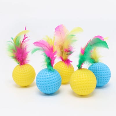 Colorful Golf Interactive Ball with feature Cat Toy 1pcs_img_0