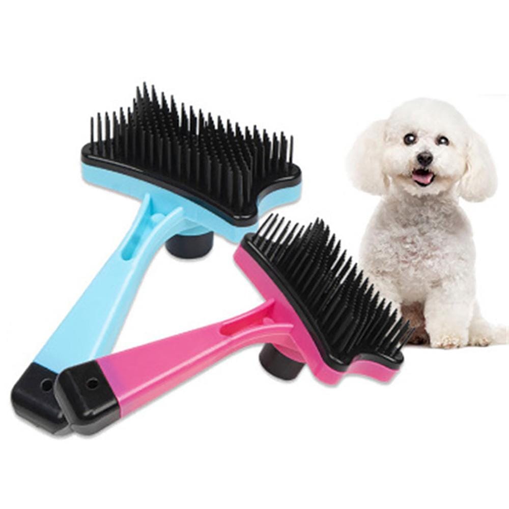 Pet Dog Cat Hair Remover Grooming Comb Deshedding Self Cleaning Brush