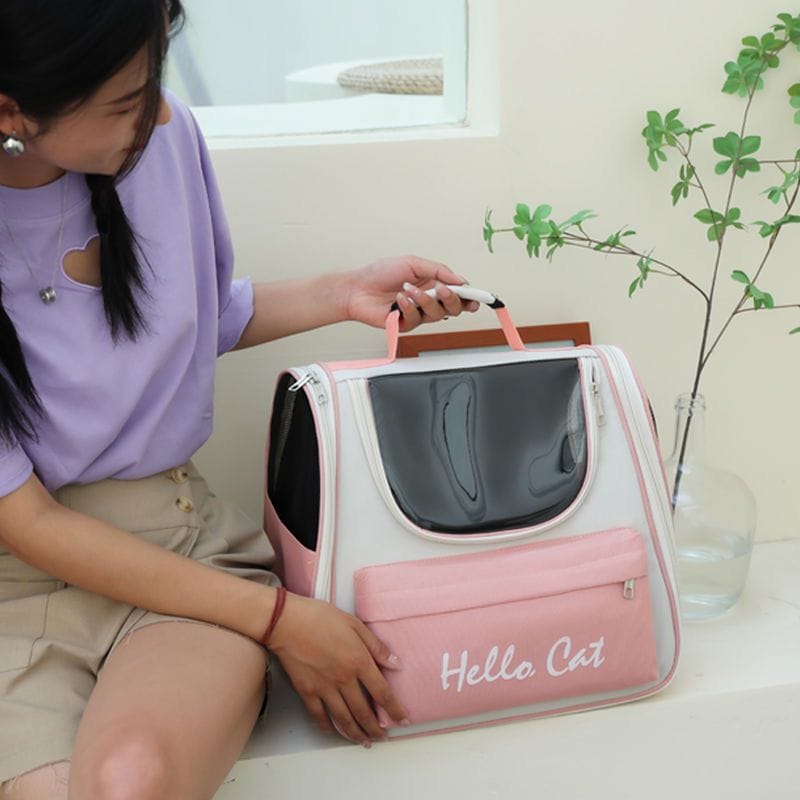Luxury Carrier bag For Cats & Puppy Portable Pet Cat Carrier Bag Outdoor Travel Cat Backpack Small Dog Backpack