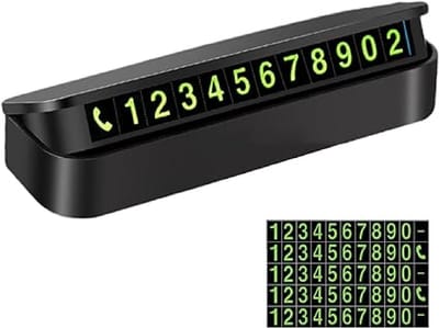 Phone Number In The Car Bulldog Temporary Parking Card Night Luminous Phone Number Car Plate Car Accessories Styling Car Sticker By Zikra Exclusive_img_2