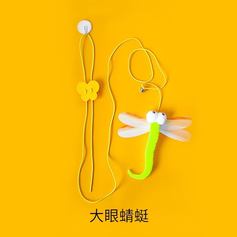 Self-healing elastic cat toy feather bell, cat amusing stick, door hanging swing, little mouse toy cat to relieve boredom (gass foring)