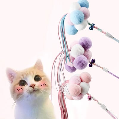 Kittens Teeth Bells Feathers Fighting Cat Sticks Toys_img_1
