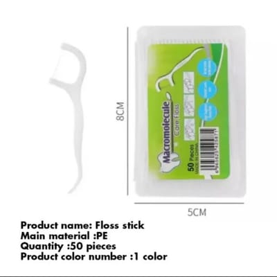 Dental Floss Pick 50 Pcs Box - Dental Floss Toothpick Interdental Cleaner Toothpick Flosser_img_2