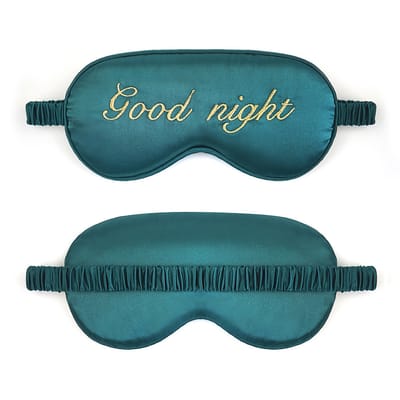 GOOD NIGHT Design Luxury Eye Mask for Sleeping Cute Cartoon design Sleeping Mask Travel Rest Eye Shade Band Eye Patch Blindfold Sleep Aid Eyepatch(without gel)_img_1